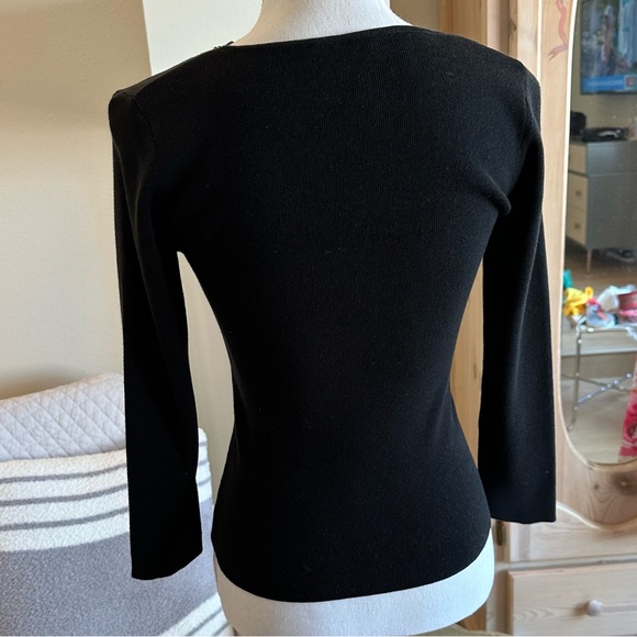 BCBG Black Beaded Top - Picture 4 of 6